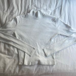 Brandy Melville Turtle Neck Long Sleeve Ribbed Crop Top